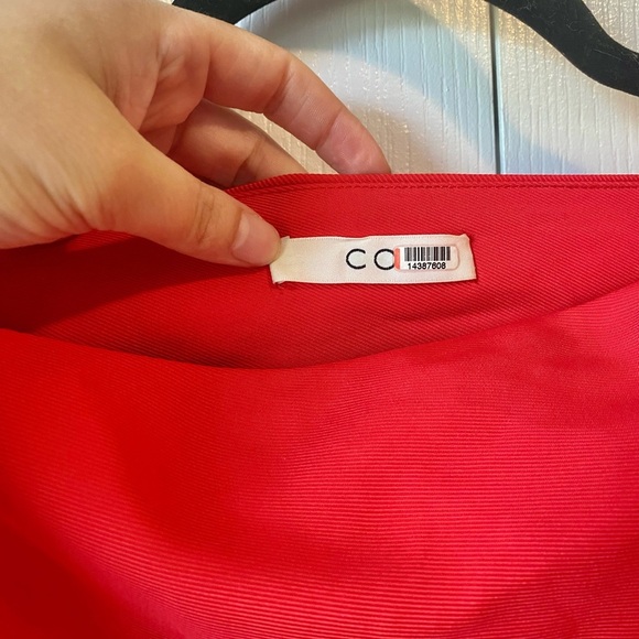 CO one shoulder draped faille maxi dress - Picture 5 of 8